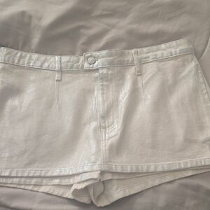 We The Free Galivanting Metallic Denim Skort